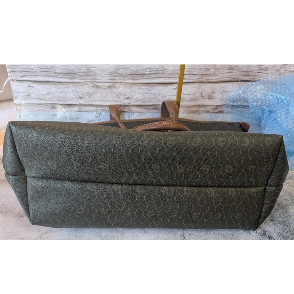 CHRISTIAN DIOR VINTAGE HONEYCOMB MONOGRAM LARGE TOTE / OVERNIGHT BAG AUTH COA - Picture 14 of 16